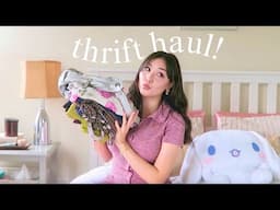 my best (TRY ON) thrift haul yet! 𐙚⋆₊✧˚