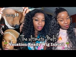 THE ULTIMATE Melted 360 Full Lace Water Wave Wig Install Vacation-Ready🏝️ | Dorsanee Hair