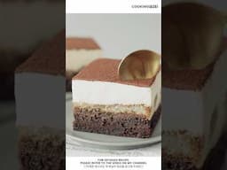 꾸덕한 브라우니 위에 부드러운 크림 가득! 티라미수 브라우니 Tiramisu Brownies #Shorts #Baking