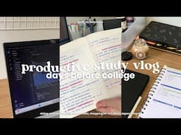 💻productive vlog: days before college starts, doing courses, starting my portfolio, shopping & more!