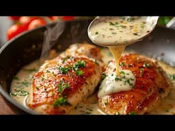 Crispy Chicken in Creamy Garlic Sauce, Only 5 Minutes!