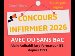Préparation concours infirmier reconversion PRO avec Alain Anibaldi