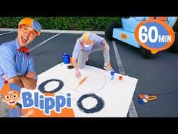Spray Painting Blippi Mobile | Blippi Vehicles | Learning Videos for Kids