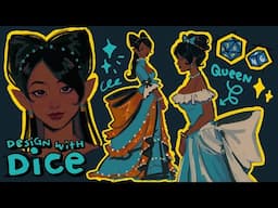 I designed a queen with DICE - Character Design Draw with Me