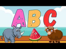 ABC Song(Animal & fruit Version)| Learn   Colors| English Vocabulary #kidssongs #nurseryrhymes