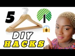"Wood Hanger Upcycle Hacks to organize and decorate.
