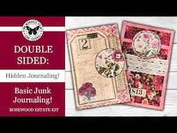 Double sided card with hidden journaling spots  #junkjournaling