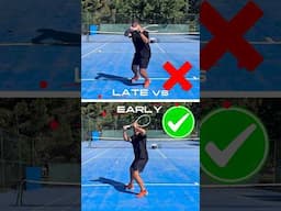 Late vs Early ⏰ Backhand Slice Technique 🎾
