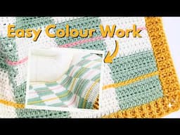 Learn How to Make a Checkerboard Baby Blanket With Surface Crochet Stripes