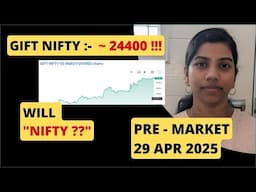 "Gap Down Opening?" Pre Market Report, Analysis, Nifty & Bank Nifty, 29 Apr 2025, Range & Prediction