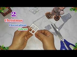 2 Economical Christmas Decoration idea from ordinary materials | DIY Budget Friendly craft idea🎄