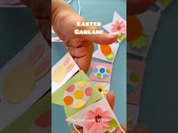 papercraft Easter garland ✨️ free template #eastercraft #easterideas #papercraft #easter #garland