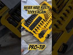 Save your tools from rust with this FREE item in your home! #rustytools #rustproof #toolsaver #handy
