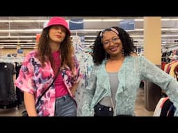 Thrifting for summer! We are all over the place 😂