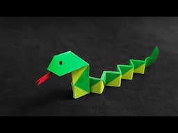 How to Make a Paper Snake That MOVES! 🐍 Easy Origami Tutorial