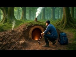 7 Days of Survival: Digging a Natural Earth Shelter in the Deep Forest