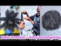 😲Husband care+hair protein plus easy Detangling 😋