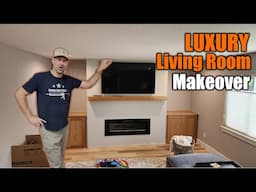 I Built Their Dream Fireplace Mantel (and mounted a HUGE TV!)