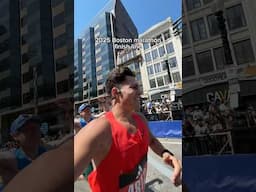 The finish line of the 2025 Boston marathon