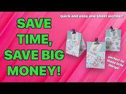 How To Make Mini Paper Bags From One Sheet.  EIGHT-MINUTE PAPER CRAFT!