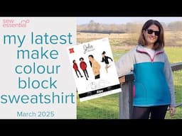 My Latest Make - Colour Block Sweatshirt Make Jalie 3907 Alex Half-Zip Pullover