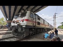 30478 Howrah WAP-7 Powering Down Mumbai CSMT-Howrah Mail(Via Gaya) Destroyed Dankuni LC At Full MPS🔥