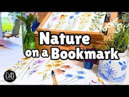 How to Paint 5 Easy Floral Bookmarks - Step by Step Realtime Tutorial for Beginners (with Sketch!)