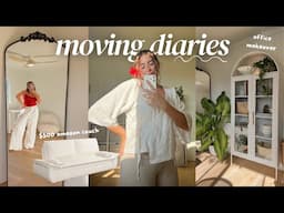MOVING VLOG 📦 Office Makeover, Home Decor Haul, Amazon Couch Unboxing