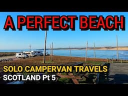 A PERFECT BEACH! SOLO Campervan Travels. SCOTLAND. Pt 5. Port Erroll. Cruden Bay. New Slains Castle.
