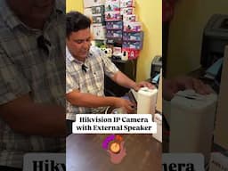 Hikvision IP Camera with External Speaker #hikvision #hikvision_cctv Two way Audio