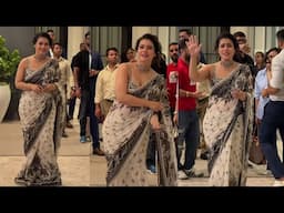 Kajol Looks Super Beautiful in Saree, Promotes her new film Maa