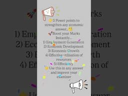 5 POWER POINT TO STRENGTHEN ANY ECONOMIC ANSWER|BOOST YOUR ANSWER KEY POINTS @ProfSanaAnsari