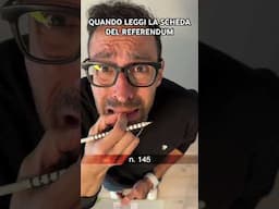 QUANDO LEGGI IL QUESITO SULLA SCHEDA DEL REFERENDUM #referendum #referéndum #politicaitaliana #voto