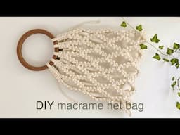 DIY | Easy macrame net bag for summer (beginner-friendly) | 초보자에게도 쉬운 여름 네트 백 만들기