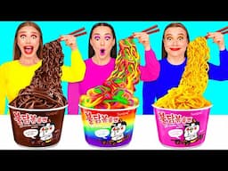 गमी फ़ूड, असली फ़ूड बनाम चॉकलेट फ़ूड चैलेंज | रसोई युद्ध BaRaDa Challenge