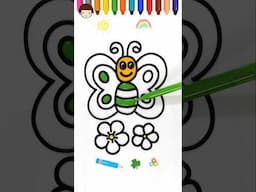 Butterfly Jelly Art, Drawing with Numbers : Butterfly #forkids #kidsfun