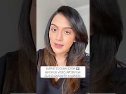 HIREVIEU VIDEO INTERVIEW EMIRATES CABIN CREW WITH ANSWERS