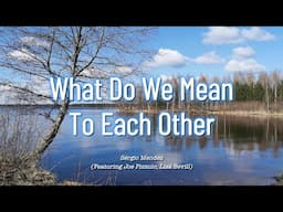 WHAT DO WE MEAN TO EACH OTHER - (Karaoke Version) - in the style of Sergio Mendes