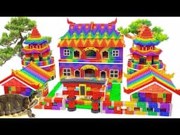155 Days Build A Private Luxury MINECRAFT Castle With Secret Underground Pool And Double Water Slide