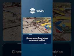 Acidente em brinquedo de parque de diversões deixa cinco crianças feridas | #SBTBrasil