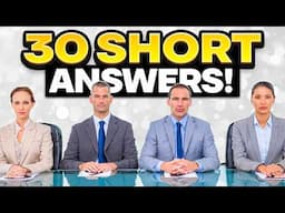 TOP 30 INTERVIEW QUESTIONS & BEST SHORT ANSWERS! (PASS ANY JOB INTERVIEW!)