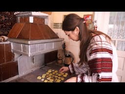 Grandpa's village Kitchen. Woman іs cooking 3 amazing recipes. Building Winter Duck Farm