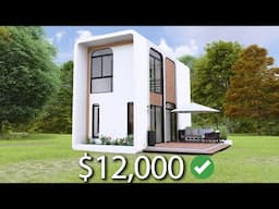 (4x7 Meters) Small House | Two Storey Tiny House Design | 1 Bedroom | House Design Ideas