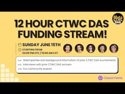 CTWC DAS 2025 FUNDRAISING STREAM | Hosted by the CTWC DAS Team
