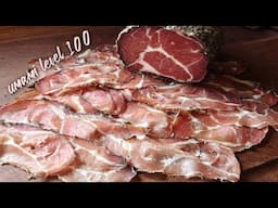 We made an experimental capocollo in our ice chest