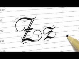 How to Write "Z" in Gothic Blackletter (Old English Calligraphy) – Real-Time Tutorial