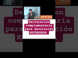 Devolución SAT rechazada, solucion COMPLEMENTARIA  #devolucionrechazada  #saldoafavor
