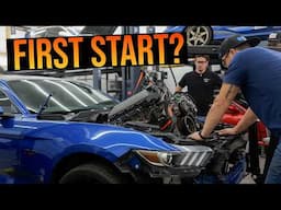 Putting the built motor into my mustang (First start?)