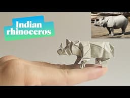 How to make Origami Indian Rhino, step by step tutorial