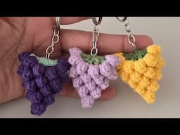 How to Make a Crochet Grape Keychain 🍇 | Easy & Adorable Gift Idea!